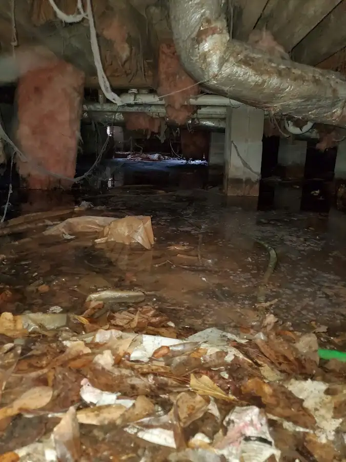 Crawl space flood assessment for Commercial Water Damage Restoration in Woodcrest